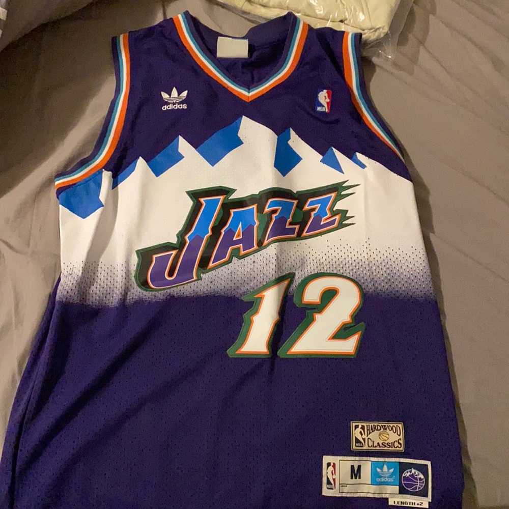 Utah Jazz Stockton Jersey Adidas Hardwood Classic